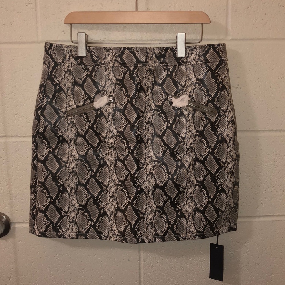 Blank NYC Vegan Snakeskin Mini Skirt